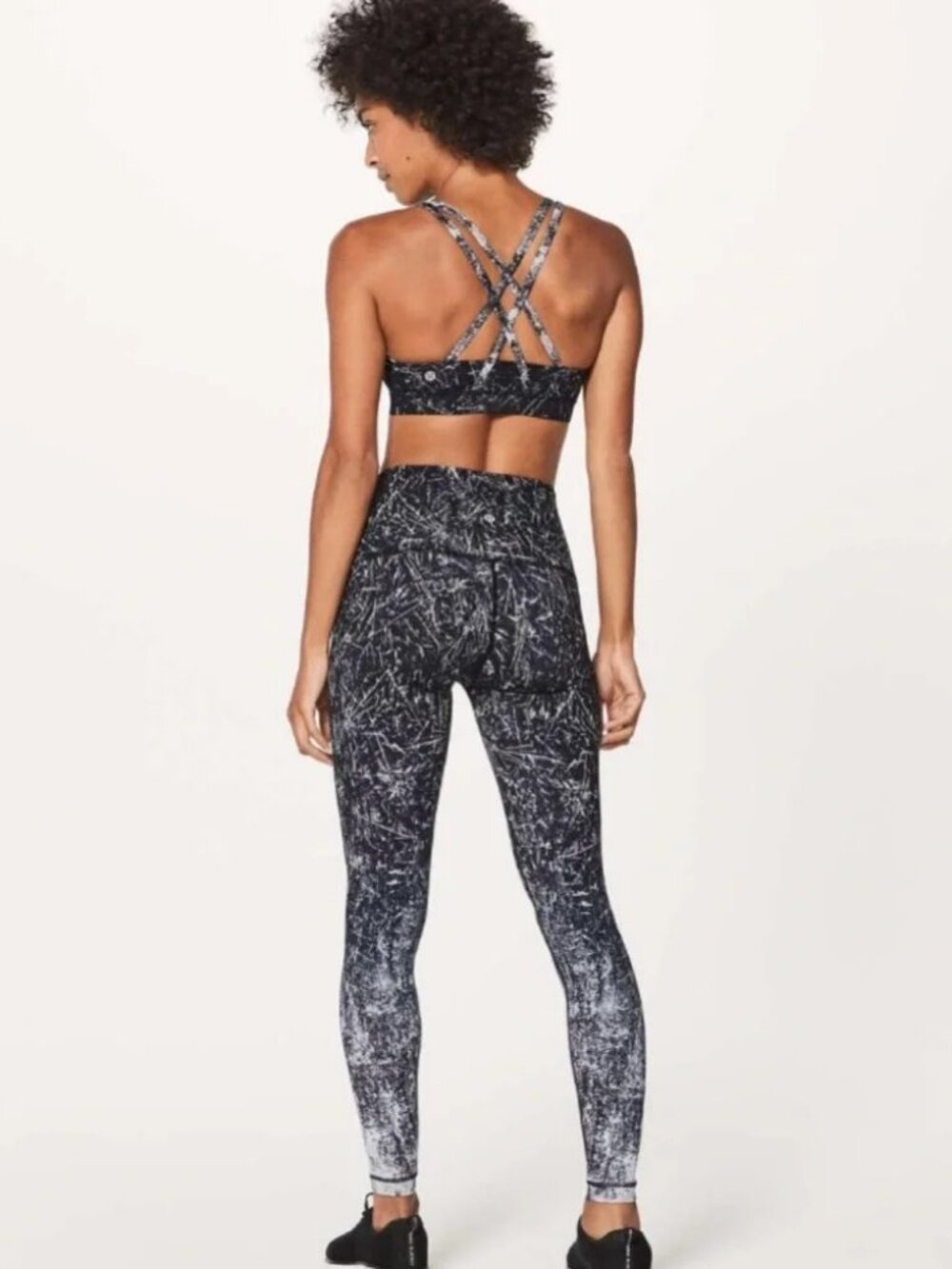 Lululemon Wunder Under Tight 28” Alouette Alpine White Black